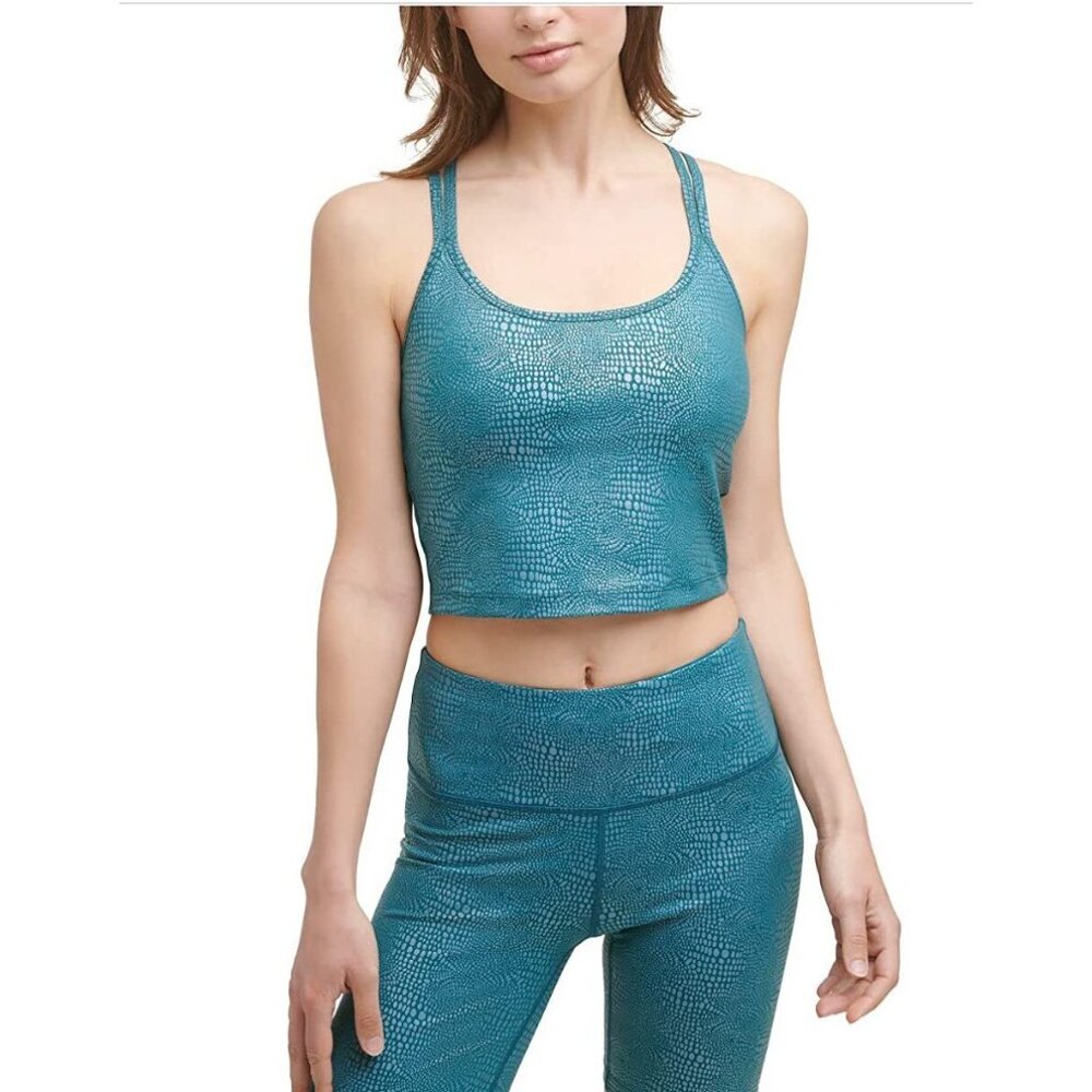 Calvin Klein Performance Tank Top Womens XS Printed Strappy Back Top Padded $49
